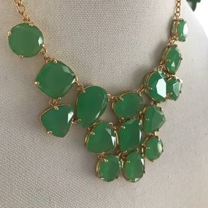 NWT Kate Spade Vegas Green Emerald Stmt Necklace